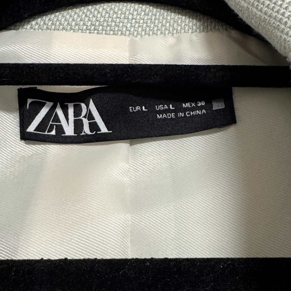 Zara Women's Mint Double-Breasted Blazer - Picture 5 of 13